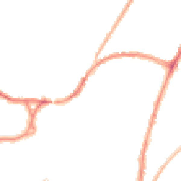 Night-time road noise heatmap for BN22 8HB