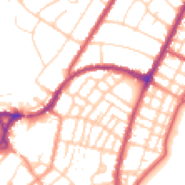 Daytime road noise heatmap for BN22 8HH