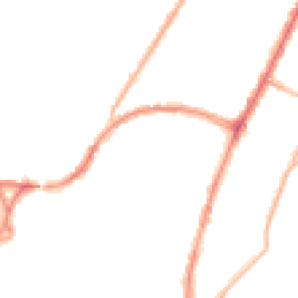 Night-time road noise heatmap for BN22 8HH