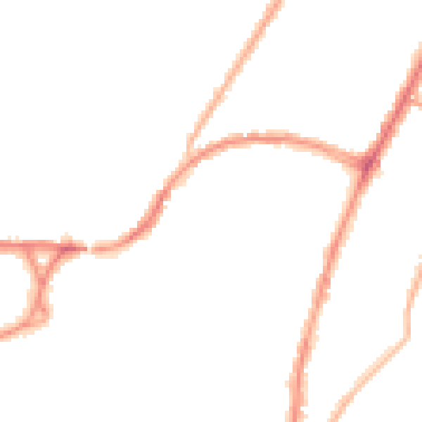 Night-time road noise heatmap for BN22 8HL
