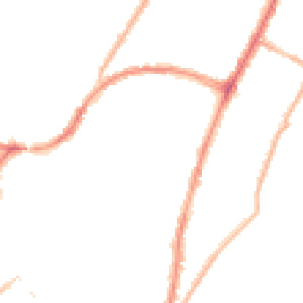 Night-time road noise heatmap for BN22 8JJ