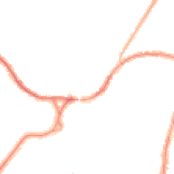 Night-time road noise heatmap for BN22 8LF