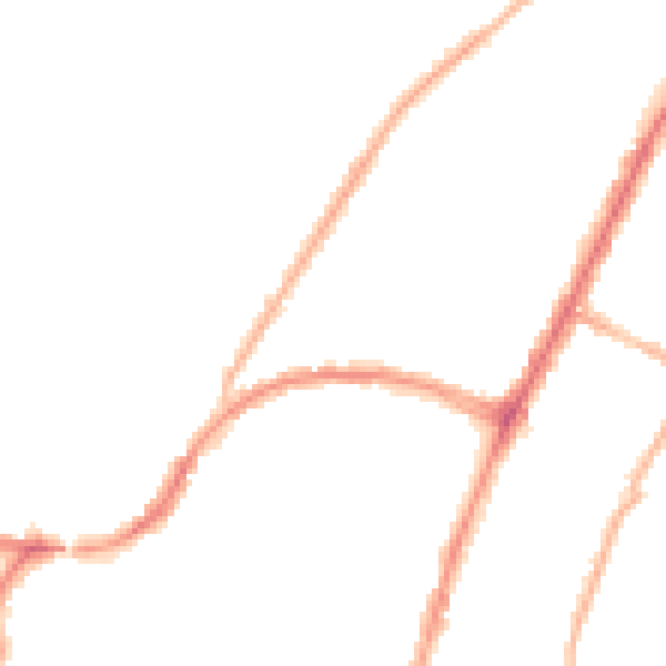 Night-time road noise heatmap for BN22 8NG