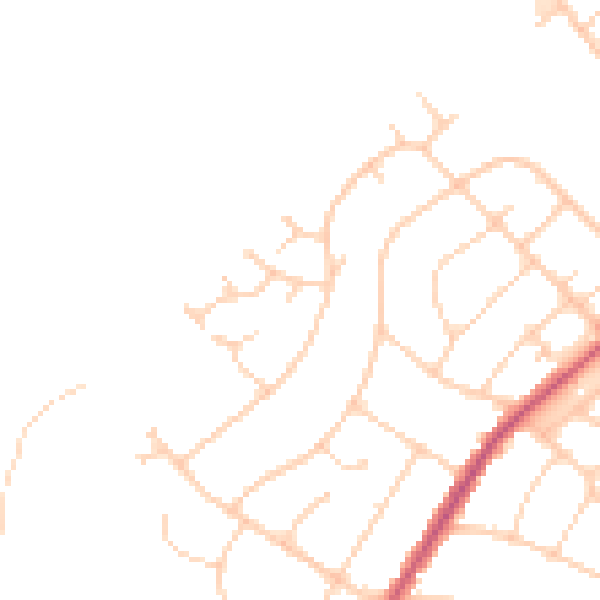 Daytime road noise heatmap for BN22 8TL