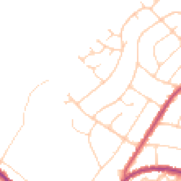 Daytime road noise heatmap for BN22 8UB