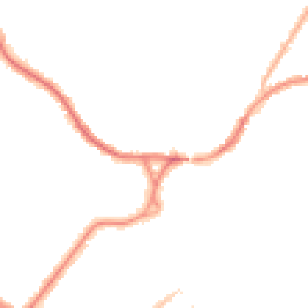 Night-time road noise heatmap for BN22 8XG