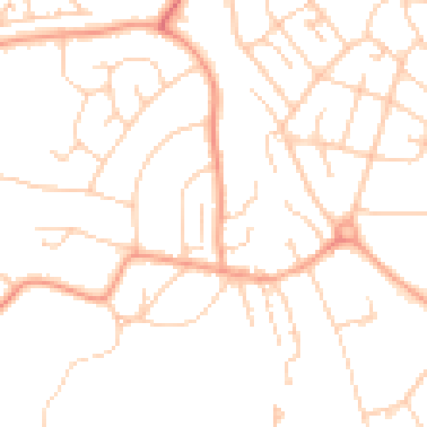 Daytime road noise heatmap for BN22 9NR