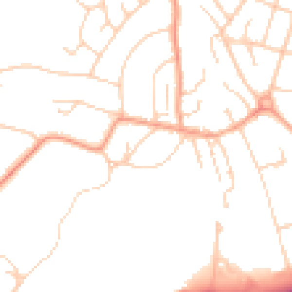 Daytime road noise heatmap for BN22 9PX