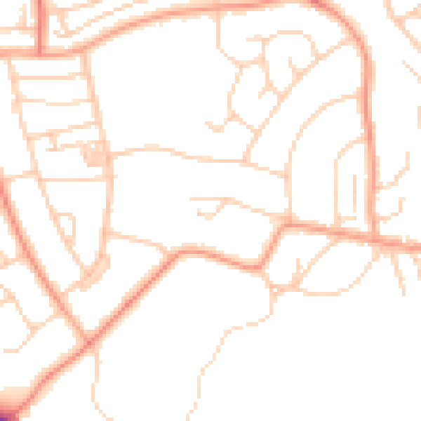 Daytime road noise heatmap for BN22 9QL