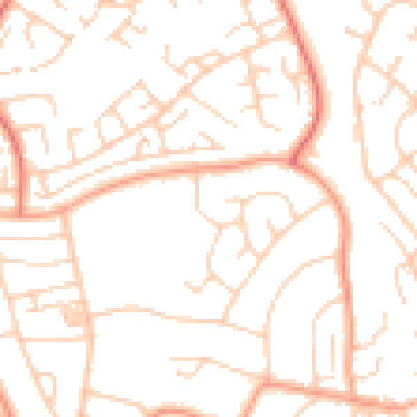 Daytime road noise heatmap for BN22 9RJ