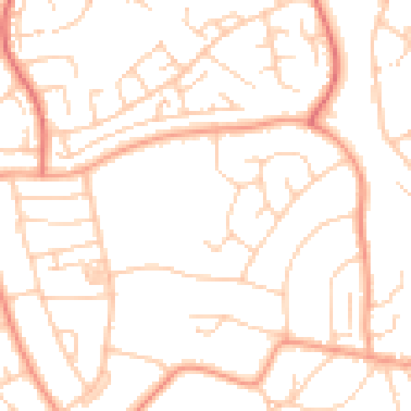 Daytime road noise heatmap for BN22 9RP