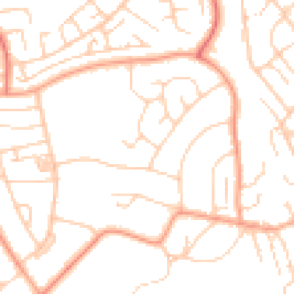 Daytime road noise heatmap for BN22 9RS