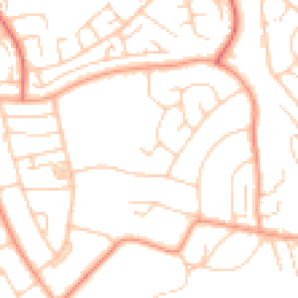 Daytime road noise heatmap for BN22 9RT