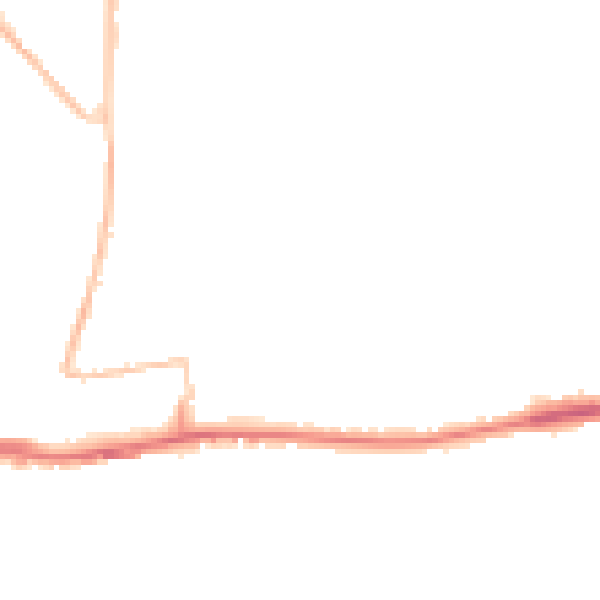 Night-time road noise heatmap for BN42 4AA