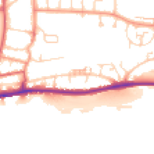 Daytime road noise heatmap for BN42 4AN