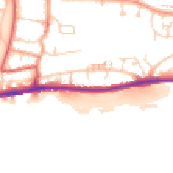 Daytime road noise heatmap for BN42 4AT