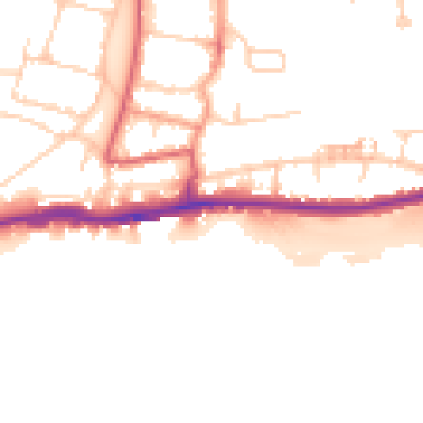 Daytime road noise heatmap for BN42 4AX