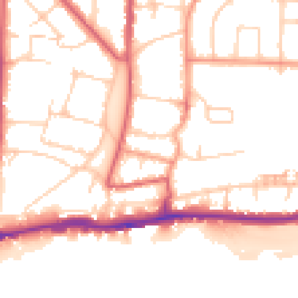 Daytime road noise heatmap for BN42 4DB