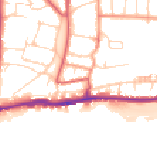 Daytime road noise heatmap for BN42 4DD