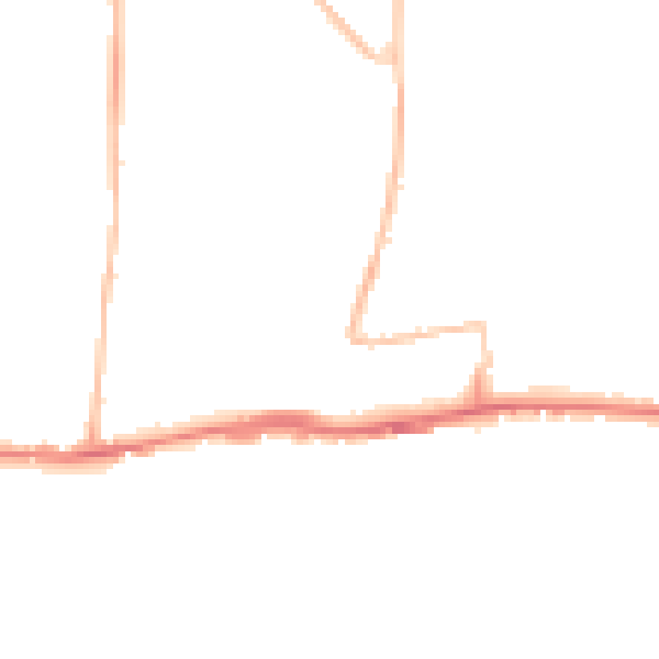 Night-time road noise heatmap for BN42 4DE