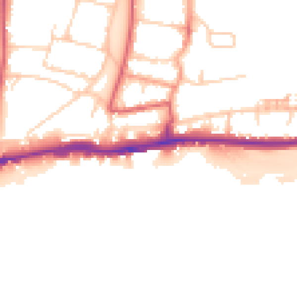 Daytime road noise heatmap for BN42 4DP