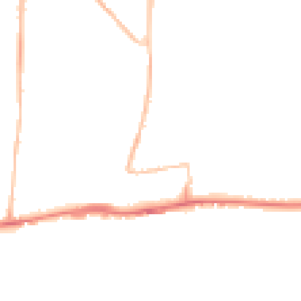 Night-time road noise heatmap for BN42 4GS