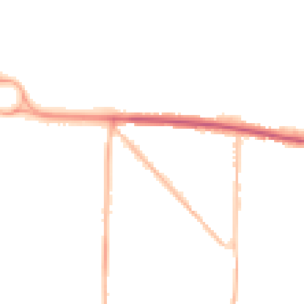 Night-time road noise heatmap for BN42 4HW
