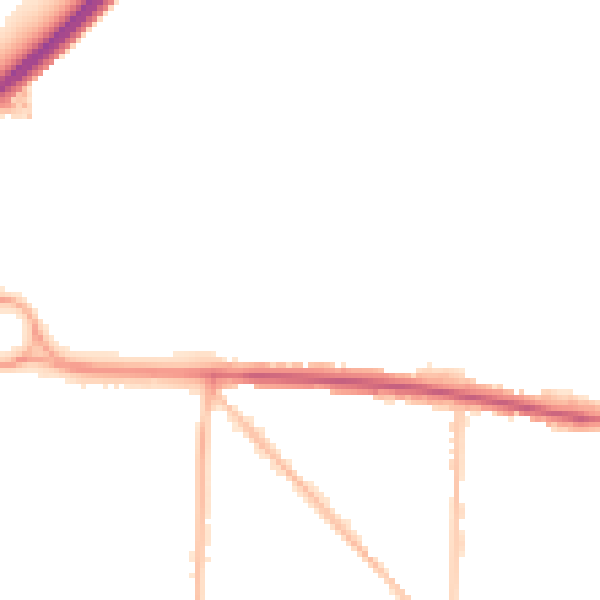 Night-time road noise heatmap for BN42 4RH