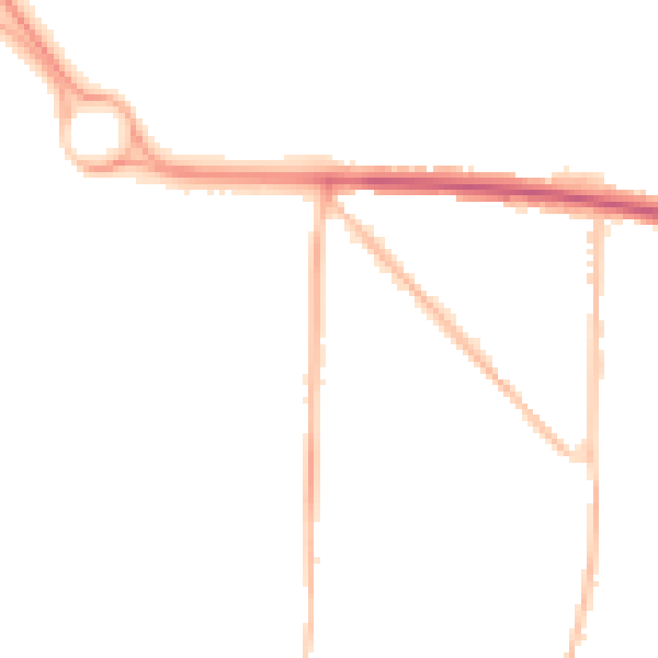 Night-time road noise heatmap for BN42 4SJ