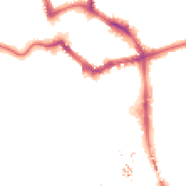 Night-time road noise heatmap for BR1 1AE