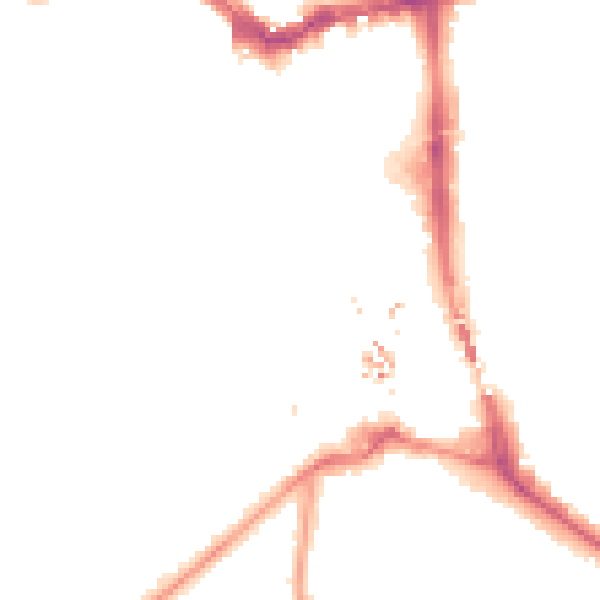 Night-time road noise heatmap for BR1 1AG
