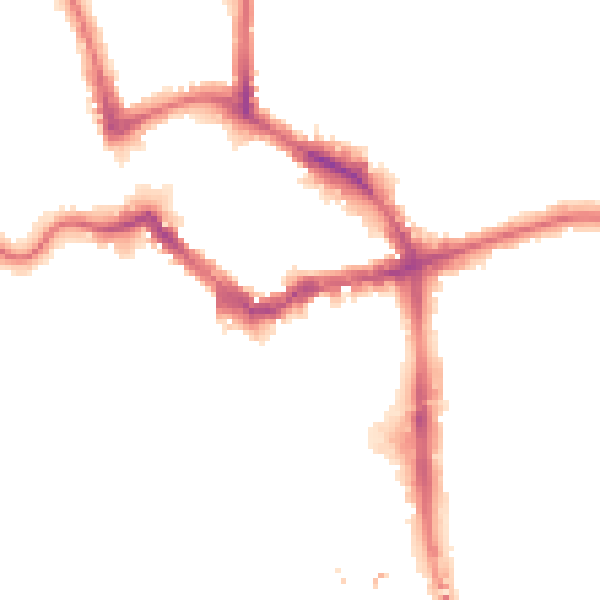 Night-time road noise heatmap for BR1 1AQ