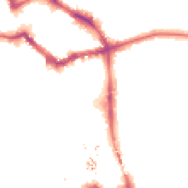 Night-time road noise heatmap for BR1 1DJ