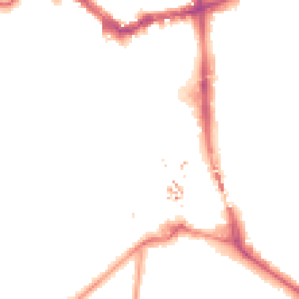 Night-time road noise heatmap for BR1 1EG