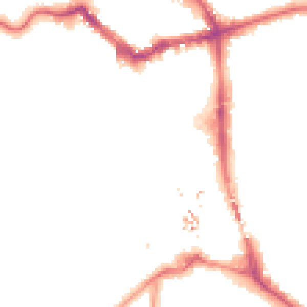 Night-time road noise heatmap for BR1 1EW