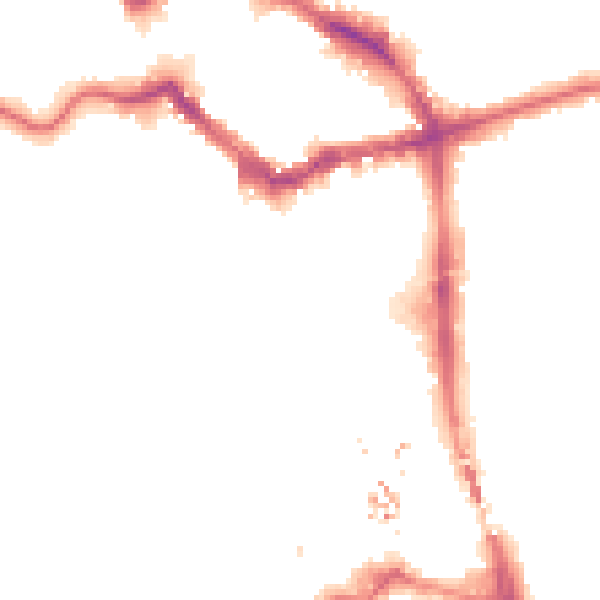 Night-time road noise heatmap for BR1 1HG
