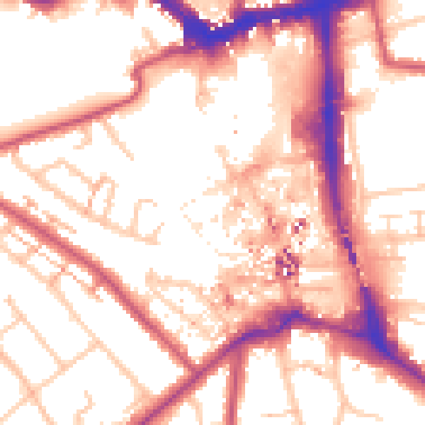 Daytime road noise heatmap for BR1 1HT