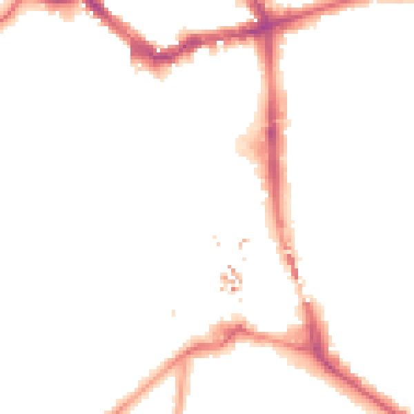 Night-time road noise heatmap for BR1 1JY