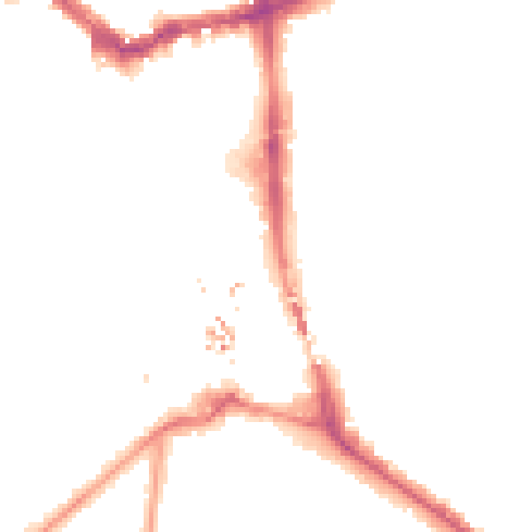 Night-time road noise heatmap for BR1 1LY