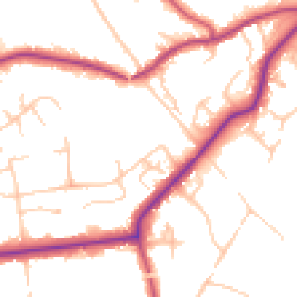 Daytime road noise heatmap for BR1 2AP