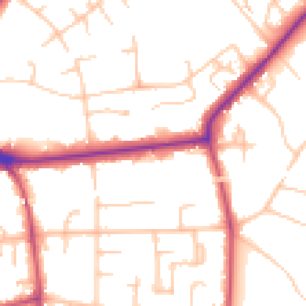 Daytime road noise heatmap for BR1 2AY
