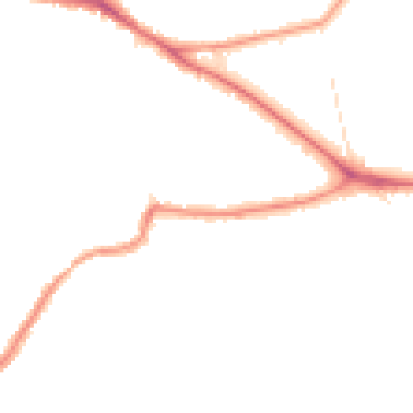 Night-time road noise heatmap for BR1 2DR