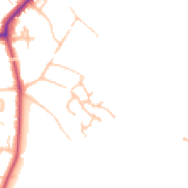 Daytime road noise heatmap for BR1 2FA