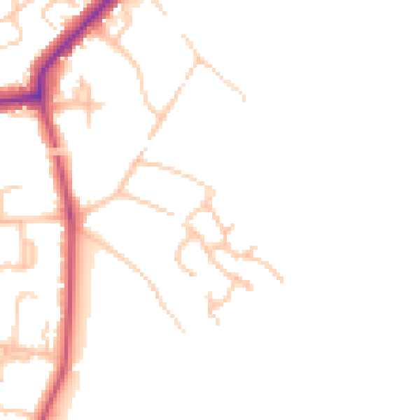 Daytime road noise heatmap for BR1 2FF