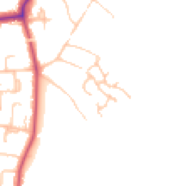 Daytime road noise heatmap for BR1 2FG