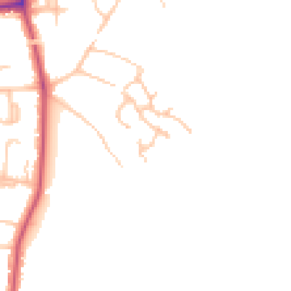 Daytime road noise heatmap for BR1 2FL