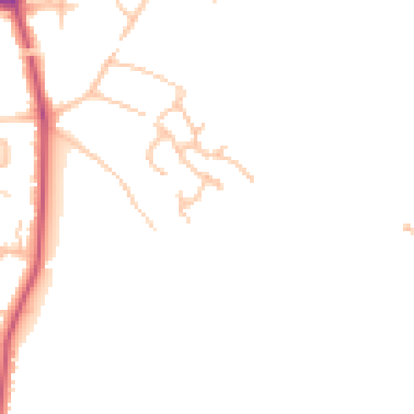Daytime road noise heatmap for BR1 2FP