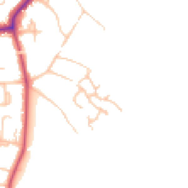 Daytime road noise heatmap for BR1 2FQ