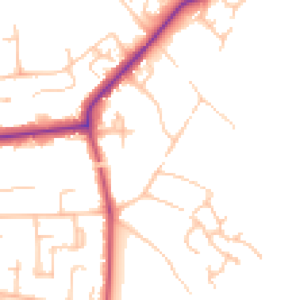 Daytime road noise heatmap for BR1 2FX