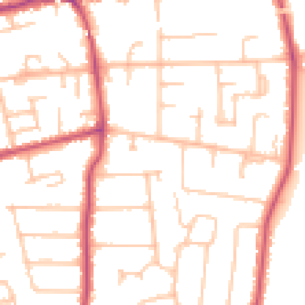 Daytime road noise heatmap for BR1 2GL